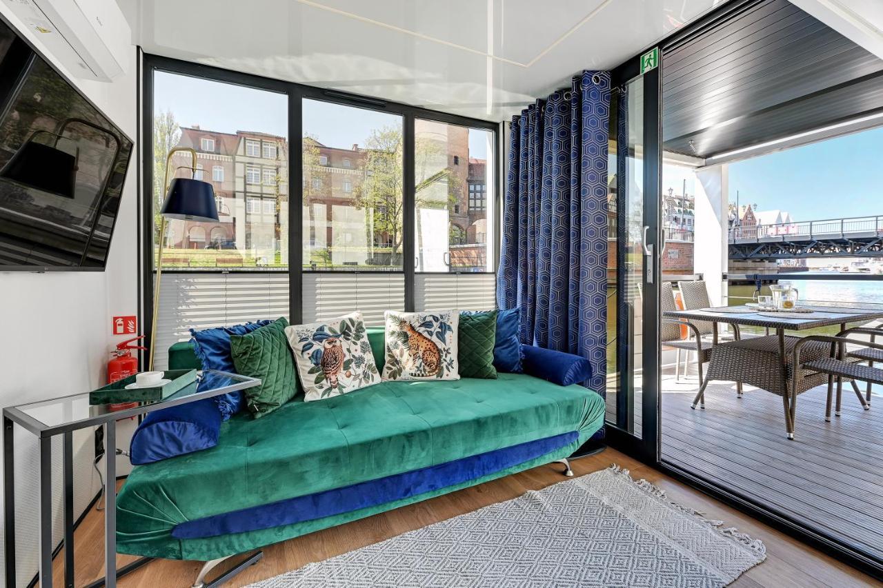 Domy Na Wodzie - La Mare Motlava Houseboats With Sauna By Downtown Apartments กดัญสก์ ภายนอก รูปภาพ