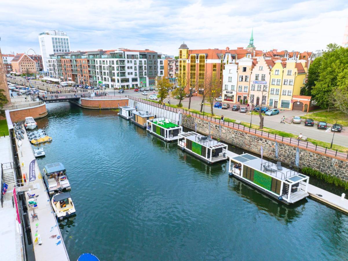 Domy Na Wodzie - La Mare Motlava Houseboats With Sauna By Downtown Apartments กดัญสก์ ภายนอก รูปภาพ