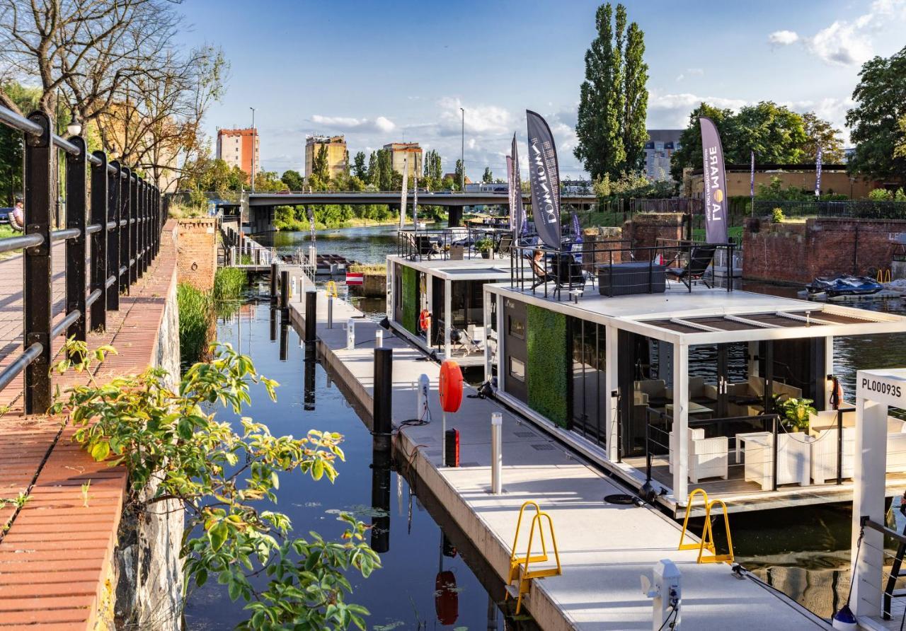Domy Na Wodzie - La Mare Motlava Houseboats With Sauna By Downtown Apartments กดัญสก์ ภายนอก รูปภาพ