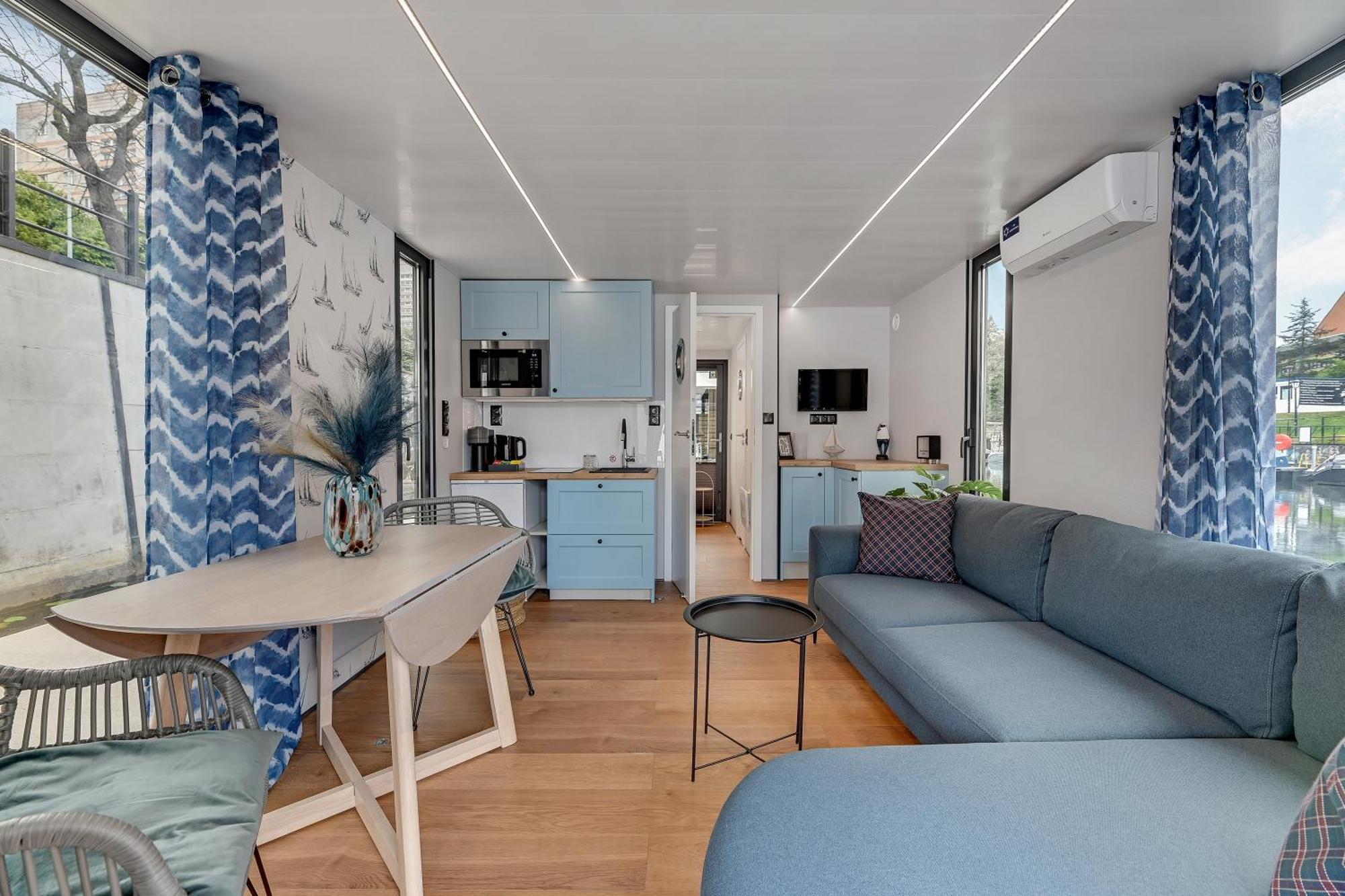 Domy Na Wodzie - La Mare Motlava Houseboats With Sauna By Downtown Apartments กดัญสก์ ภายนอก รูปภาพ