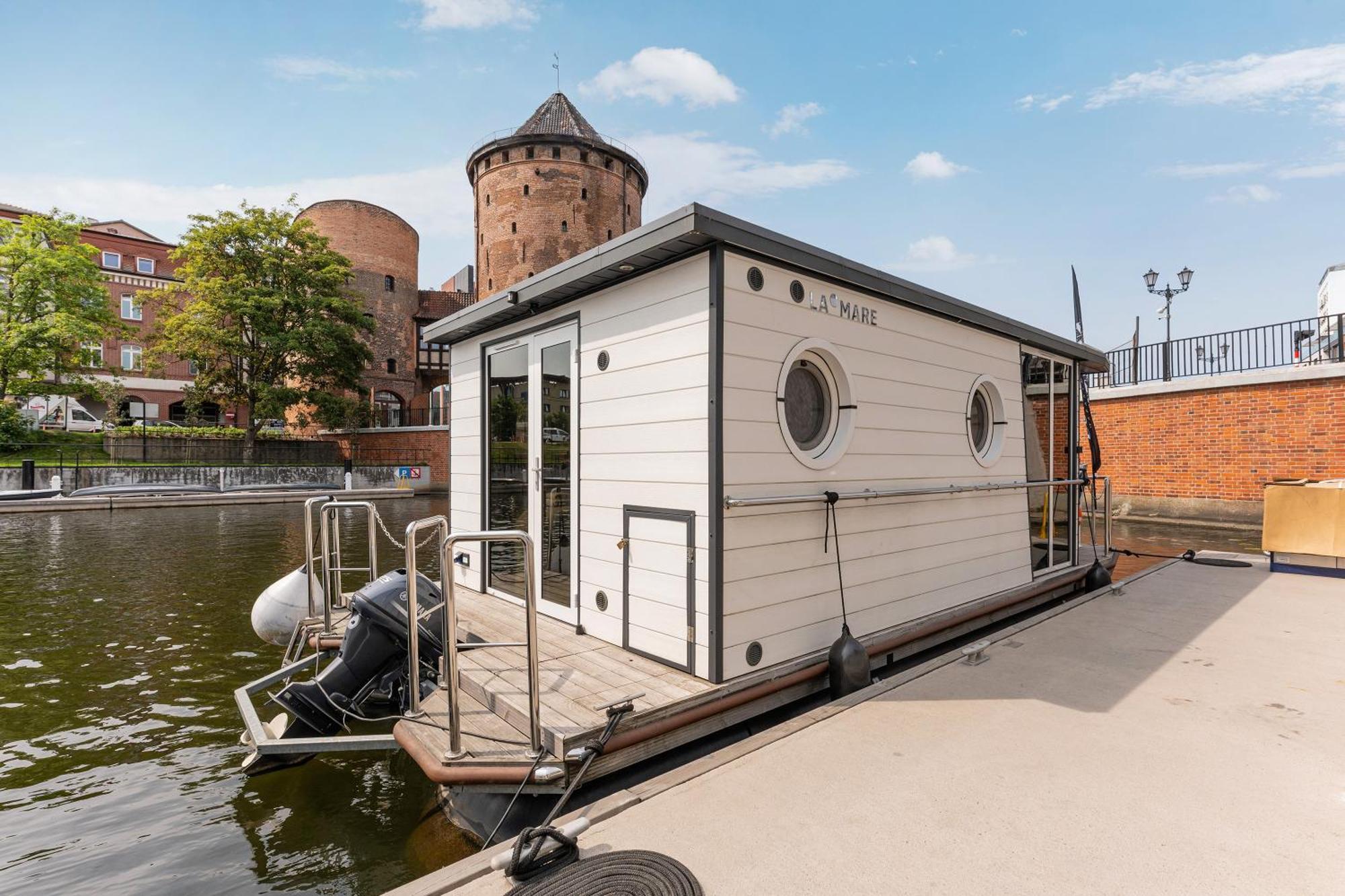 Domy Na Wodzie - La Mare Motlava Houseboats With Sauna By Downtown Apartments กดัญสก์ ห้อง รูปภาพ